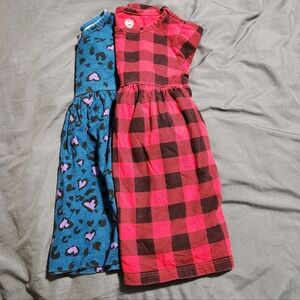 wonder nation Blue Knit Top with Purple and Black Heart Leopard Spots